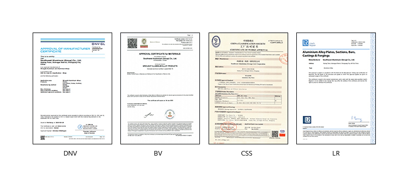 society certificates of chalco 5083 plate