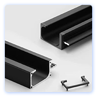 Aluminum profile for cabinet door handle