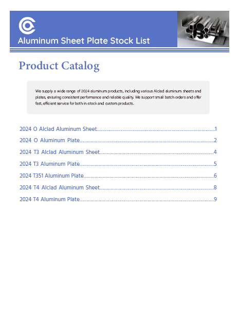 2024 Aluminum Sheet
