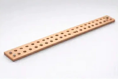 Wide grounding busbar - multi-hole high-density connection