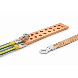 Grounding wires or braided strips