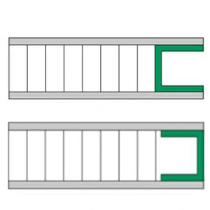 U-shaped cut-out frame