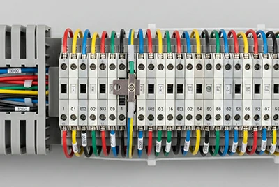 Terminalblöcke und Stromverteilungsstrukturen