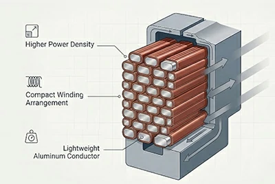 enameled aluminum flat wire advantages