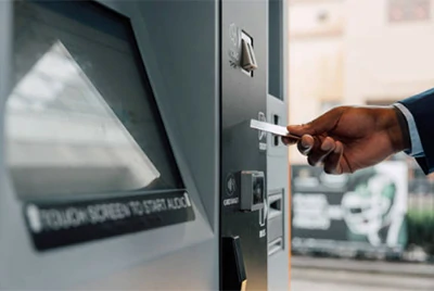 Ticket machines, self-service terminals, ATM housings, and public touch devices