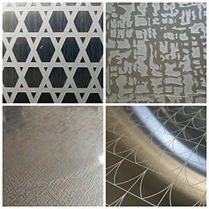 Etched stainless steel honeycomb panel