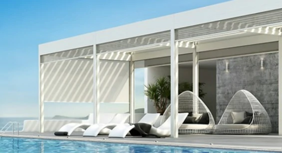 Freestanding aluminum pergola for garden, poolside, and open outdoor spaces