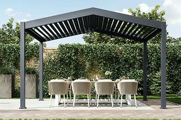 Gable roof aluminum gazebo for patio, garden, and villa outdoor space