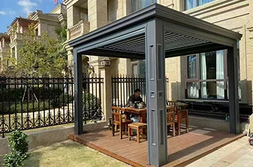 Square aluminum gazebo for backyard, terrace, and compact outdoor space