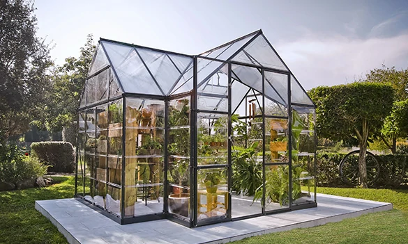 Aluminum greenhouse for planting, seed starting, and seasonal garden growing