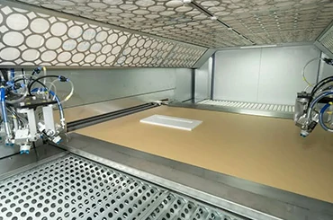 Automatic wood grain finishing line for decorative aluminum surface treatment