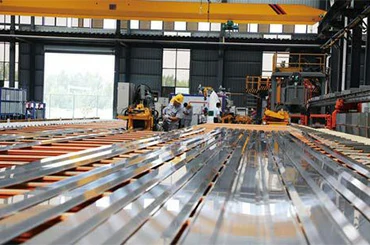 Aluminum extrusion workshop for profile production and structural processing