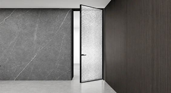 Ultra-narrow frame aluminum interior door for offices, kitchens, studies, and room partitions