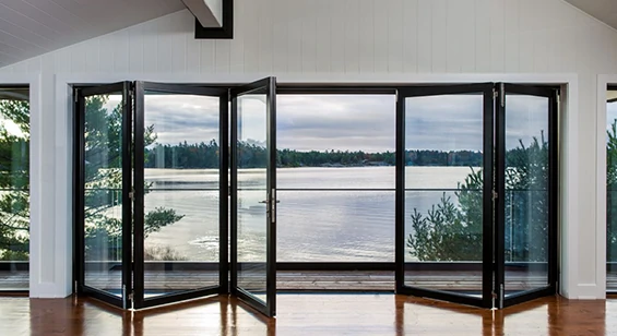 Ultra-narrow frame aluminum folding door for gardens, restaurants, villas, and spaces requiring large openings