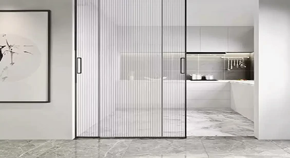 slim frame aluminum sliding glass door with large glass view