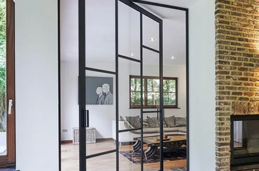Aluminum swing storefront door for commercial building entrance