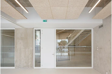 Single aluminum storefront door for standard commercial shop entrance