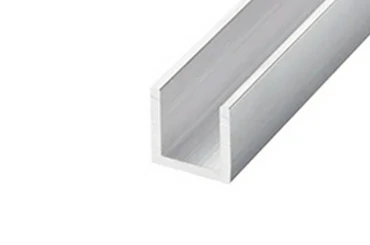 Aluminum U channel profile for glass edge framing and aluminum shop front systems