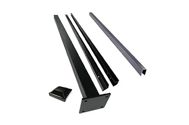 Extra aluminum channel set for fence panel mounting and system connection