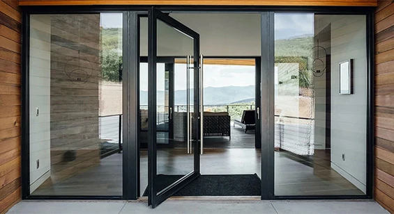 aluminum double doors