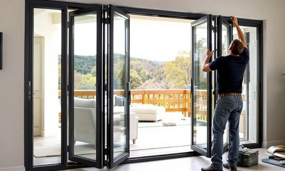 Aluminium patio bifold doors