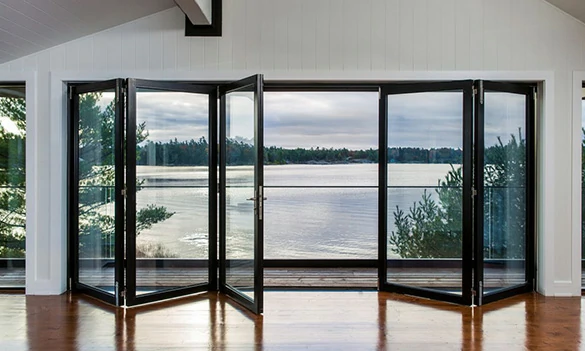 Inward opening aluminium bifold doors