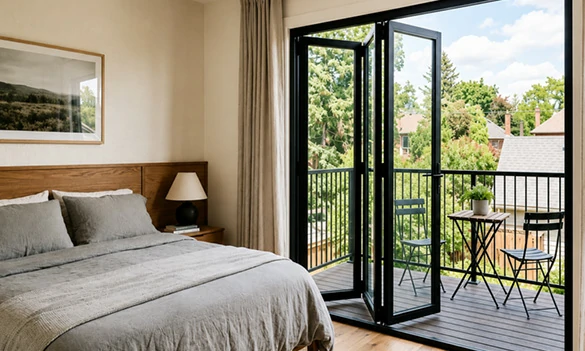 Outward opening aluminium bifold doors