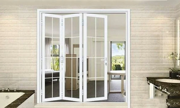 White aluminium bifold doors