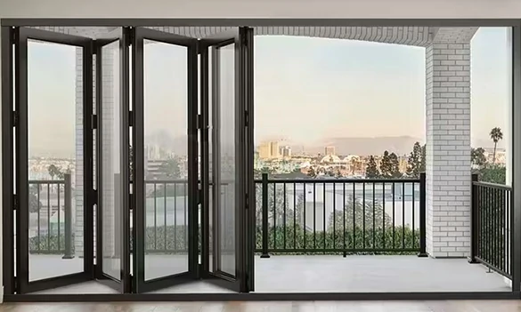 Black aluminium bifold doors