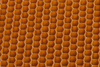 The regular hexagonal honeycomb structure enhances panel stability