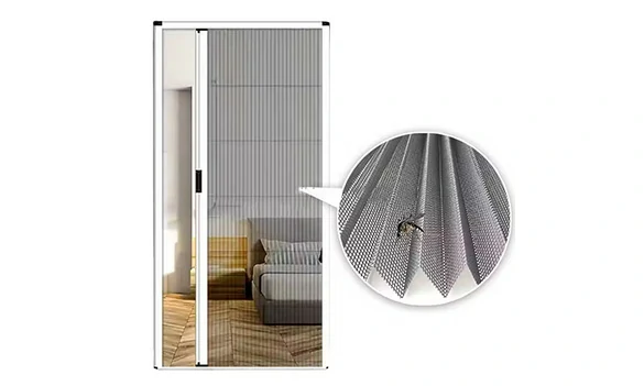 Aluminum mosquito net door and mesh door for balcony, kitchen, and patio insect protection