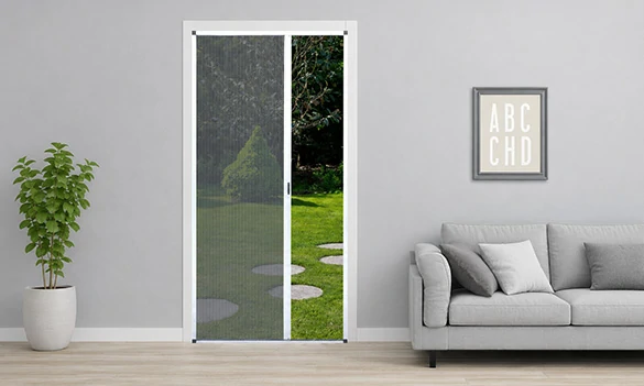 Retractable aluminum screen door for modern patio and entry openings