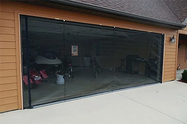 Aluminum garage screen door for large utility openings