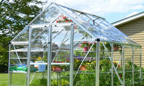 Aluminum greenhouse frame system with roof, side wall, gable, and base frame