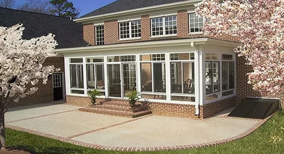 Aluminum porch enclosure system for patio and terrace renovation