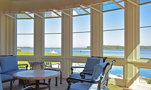 Custom aluminum bifold window for commercial service opening and project supply