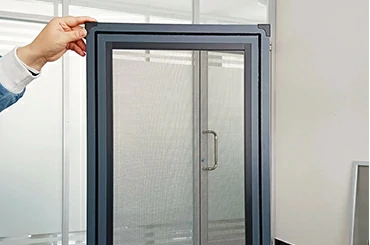 Color matched screen frame for custom aluminum bifold window system