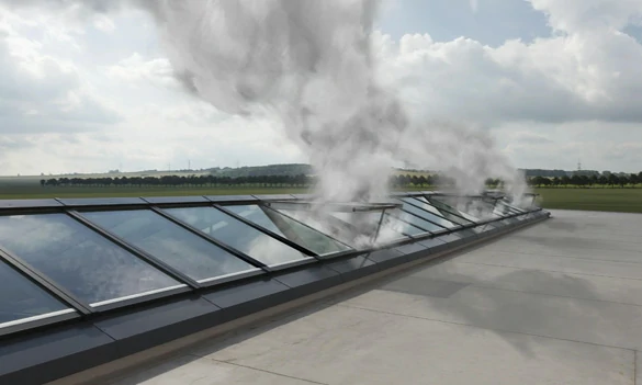 Rauchlüftungsdachfenster für Industrie- und öffentliche Gebäudedächer