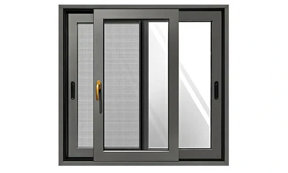 Integrated aluminum window and screen system with mesh frame