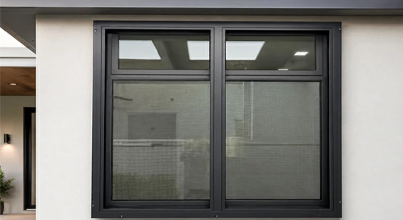 Fixed aluminum window screen frame for replacement window projects