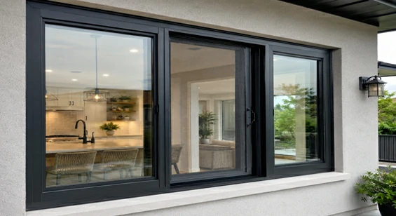 ES68 integrated aluminum window and screen system with thermal break frame