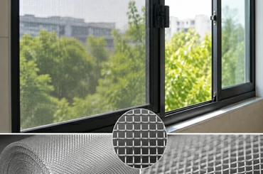 Bright aluminum screen mesh roll for insect screen and window screen production
