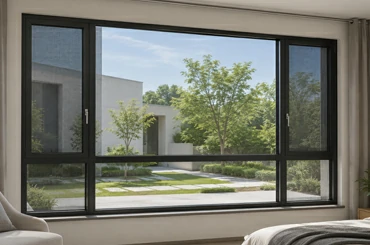 Black aluminum window screen mesh for clear outdoor view and reduced glare