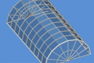 Segmentiertes halbrundes Fassdachfenster-Oberlichtsystem