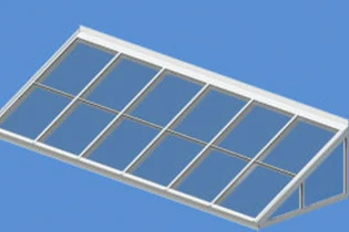 Einschräges Aluminiumdachfenster für schräge Dachverglasung