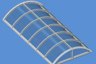Niedriges Aluminiumdachfenster mit Tonnengwölbe für Dachverglasung