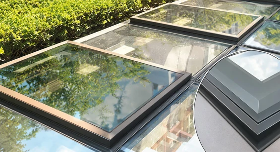 Amerikanischer Aluminiumdachfenster mit Innenentwässerungsdesign