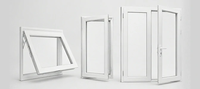 White powder coated aluminium windows