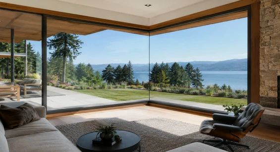 Aluminum clad pass through window for kitchen patio and bar area