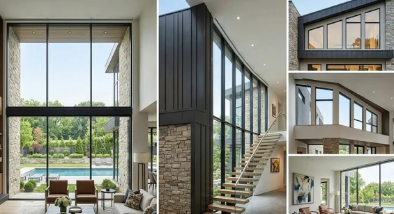 Aluminum clad sliding window for apartment and residential opening